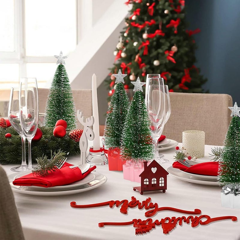 BEFANS Mini Christmas Tree with Lights, 8 Pack Tabletop Christmas Tree with Lights for Indoor Christmas Decorations Holiday Party Ornagment, Christmas Centerpieces for Tables (8) - Image 4